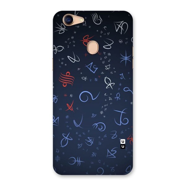 Blue Symbols Back Case for Oppo F5 Youth